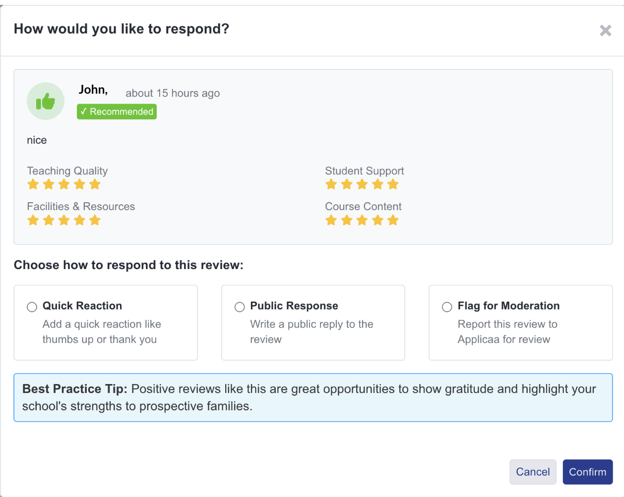ApplicaaOne Student Review System: Staff Guide