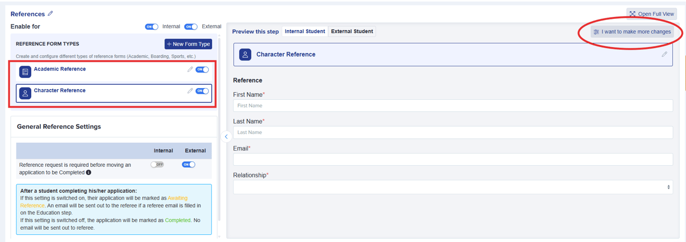 Question Panel Reference Picture How to edit questions on a student reference request