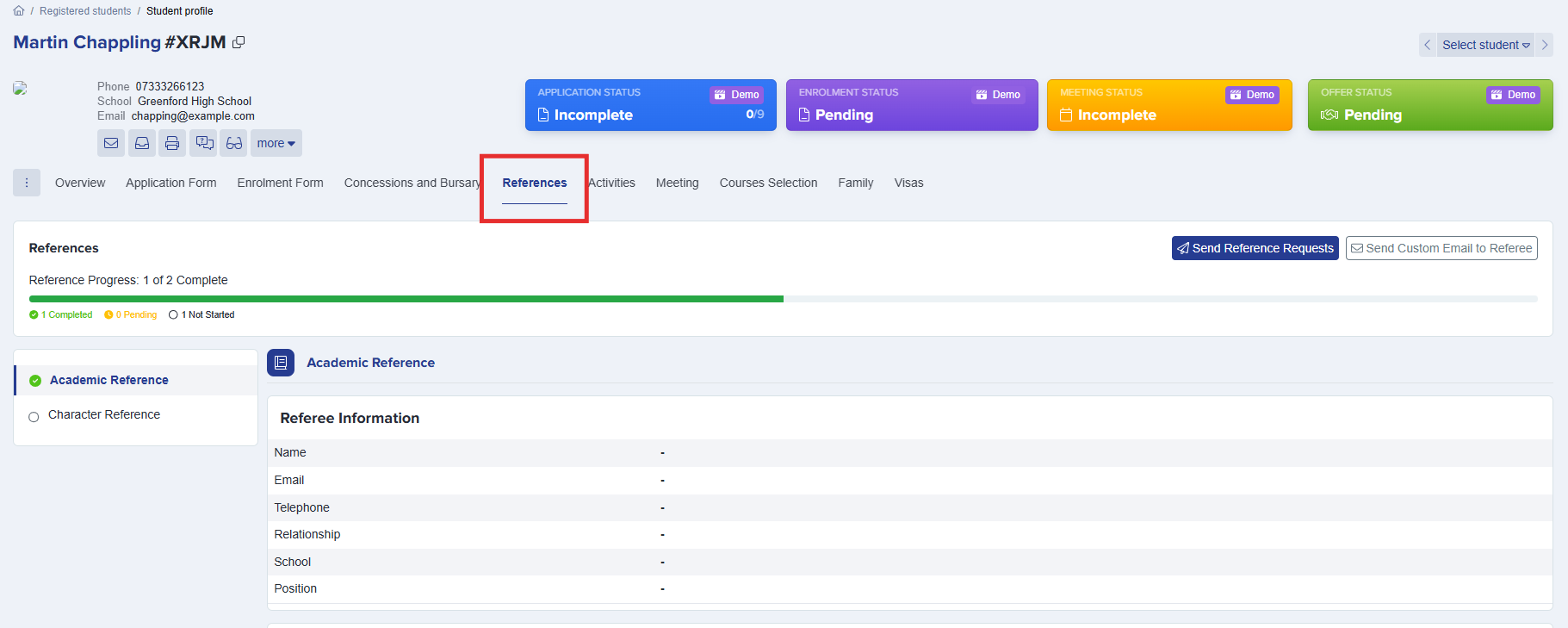 How to manage awaiting reference request