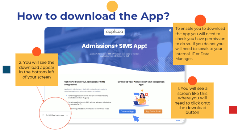 Sics App How to Install the Admissions+ SIMS App