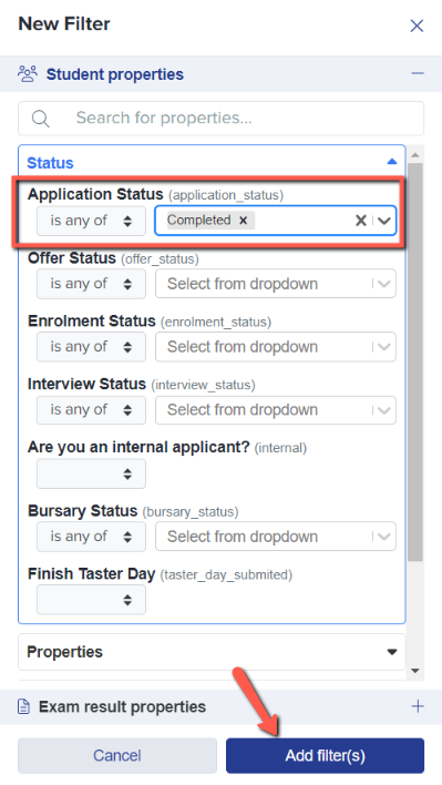 Applyfilter Sign Filtering Applicants