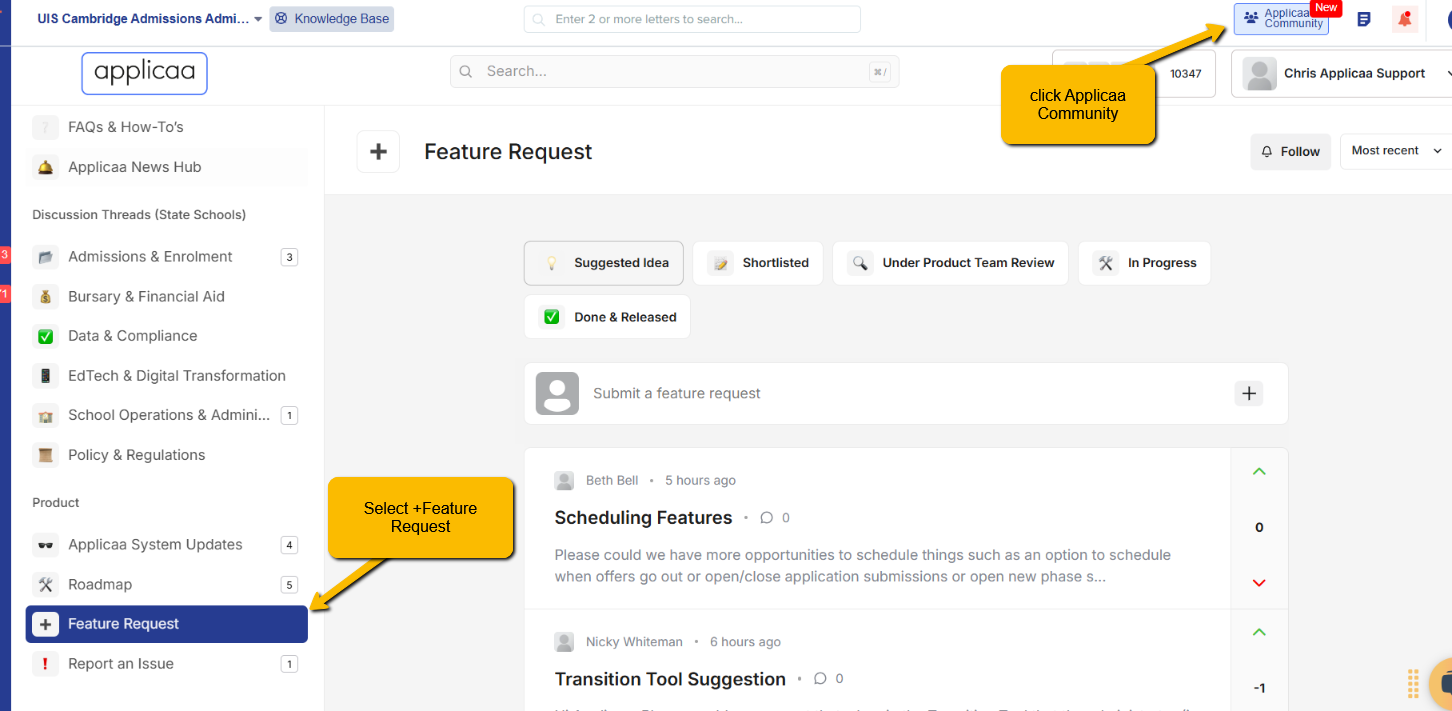 How to Submit a Feature Request or Product Feedback
