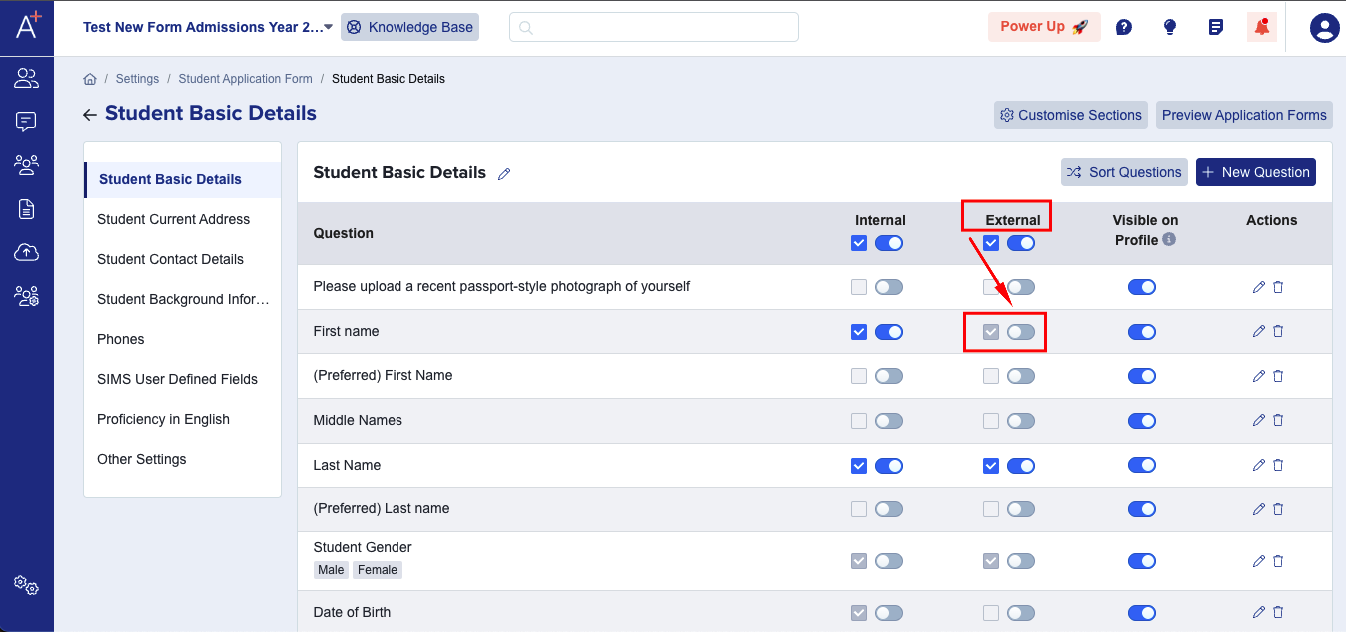 How to Customise an Application Form