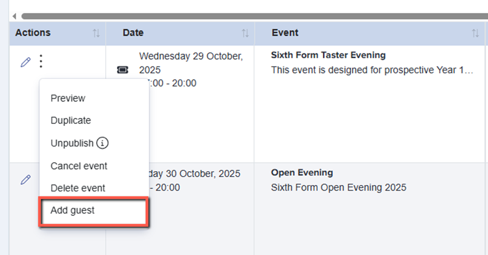 How to Manually Add Guests to an Event